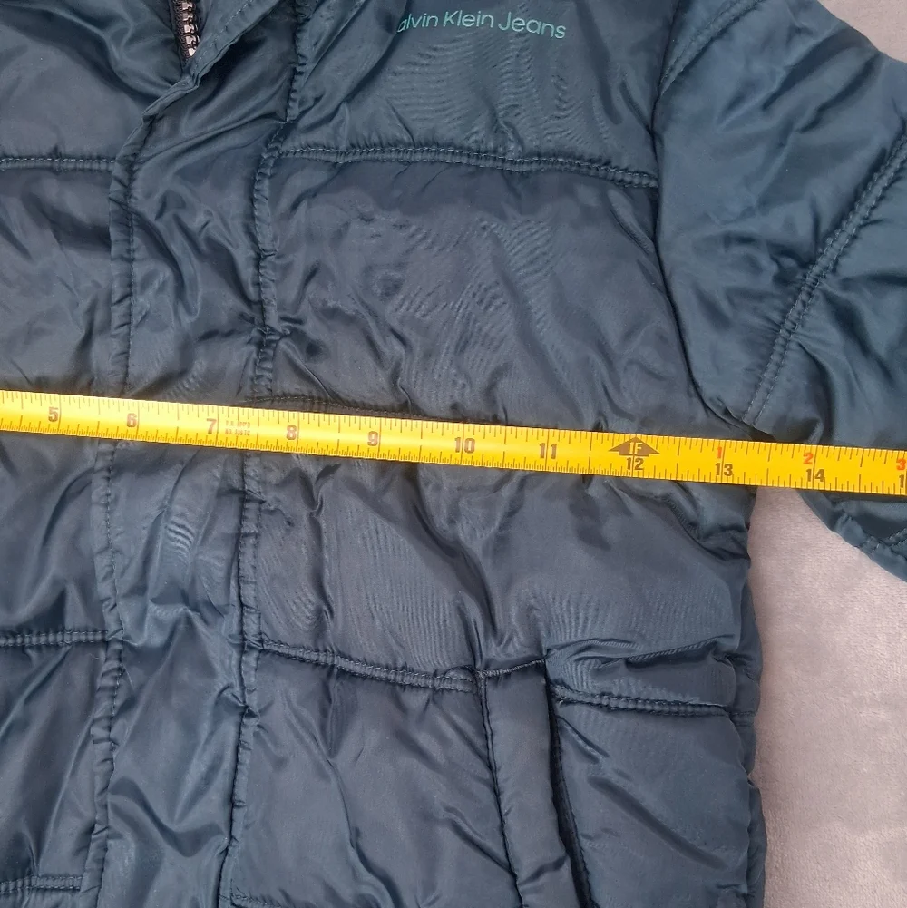 Calvin Klein Puffer Hooded Jacket Toddler Boys  Dark Green Outdoor Winter Coat 4
